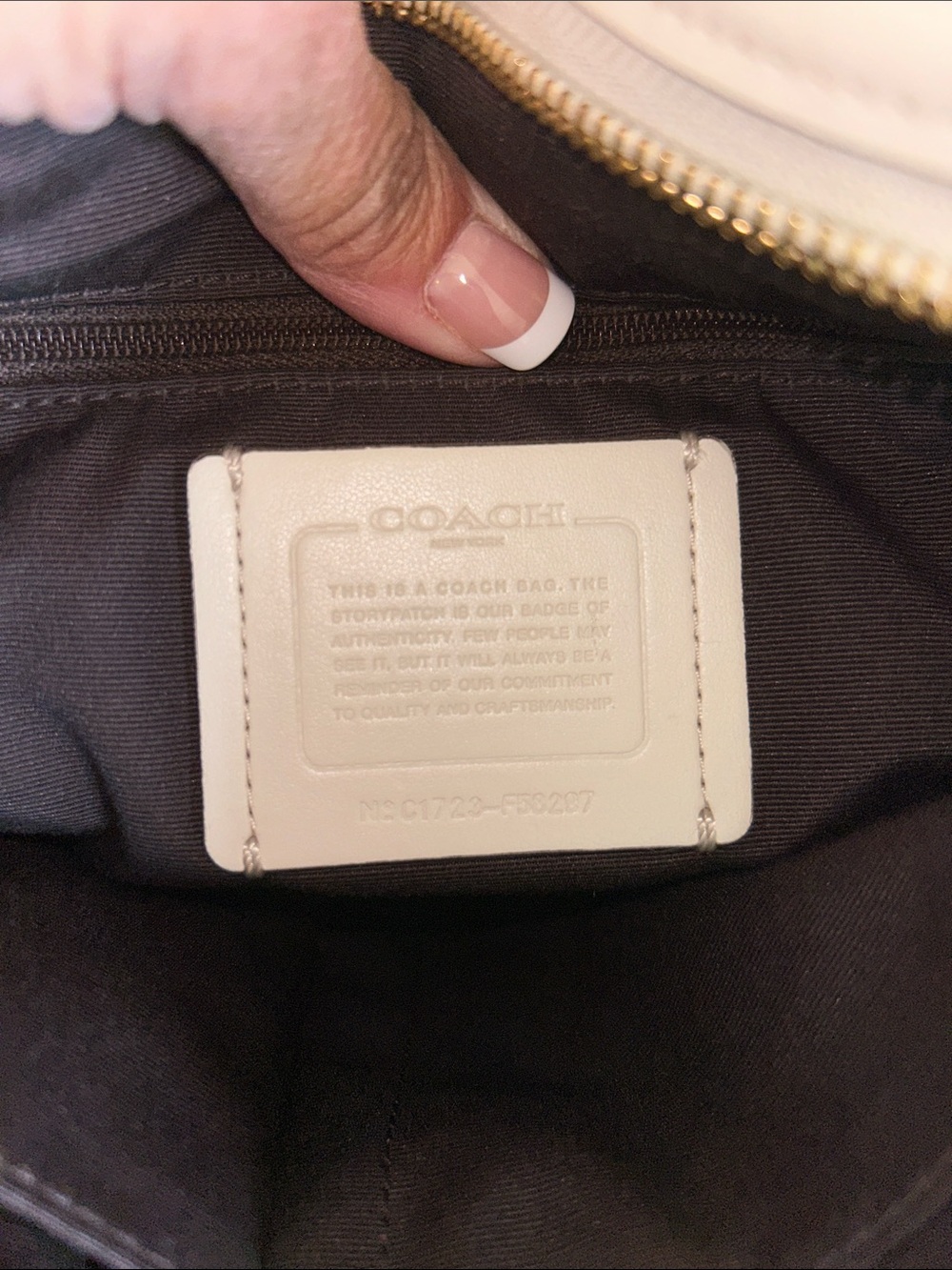 Coach Beige Signature Monogram Crossbody with White Trim - Picture 4 of 10